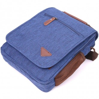 Жіноча сумка месенджер синя, сумка на плече, через плече, кросбоді вертикальна т. . фото 9