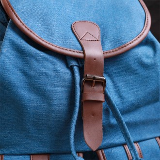 Стильний блакитний універсальний місткий рюкзак текстильний. Рюкзак підійде для . . фото 10