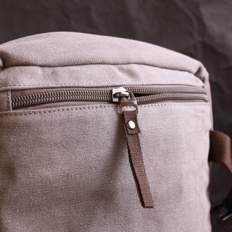 Дорожній сірий рюкзак трансформер, сумка-рюкзак з текстилю. Аксесуар можна носит. . фото 11