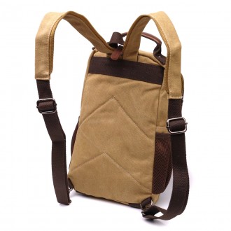 Компактний маленький рюкзак світлий, бежева сумка слінг через плече, на плече, ч. . фото 3