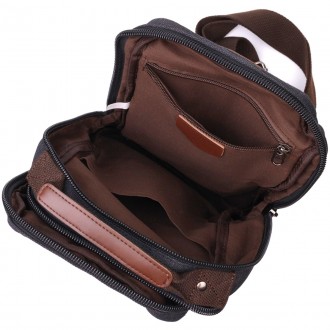 Сумка слінг, рюкзак компактний маленький чоловічий чорний, сумка через плече, на. . фото 7