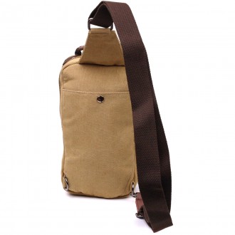 Сумка слінг, рюкзак компактний маленький чоловічий світлий ( пісочний колір), су. . фото 3