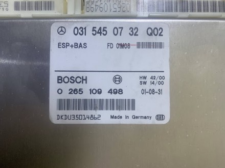 В наявності Блок управління ESP + BAS Mercedes 0315450732Q02 Bosch 0265109498
Бе. . фото 4