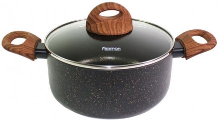 Набор кухонной посуды Fissman Cosmic Black: - кастрюля 2.9л (Ø20х9см); - . . фото 3