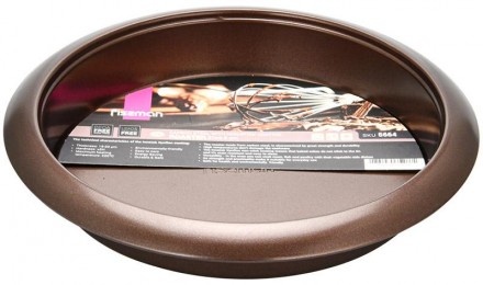 Форма для выпечки Fissman Chocolate круглая, диаметр 27см, высота стенок - 4.5см. . фото 6