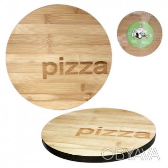 Кухонная разделочная доска “Pizza”, диаметр 25см. Выполнена из натур. . фото 1