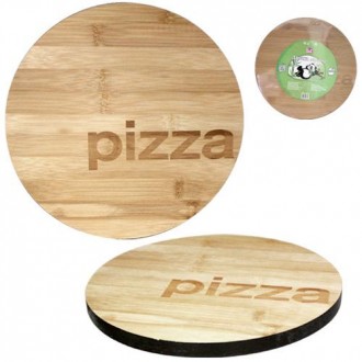 Доска кухонная “Pizza” Ø30см для пиццы, бамбуковая. Киев. фото 1 Доска кухонная “Pizza” Ø30см для пиццы, бамбуковая. Киев. фото 1