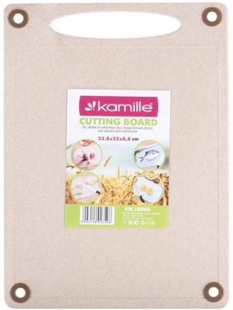 Доска кухонная Kamille Natural Care 33.8х25см из пшеничного волокна. Киев. фото 1 Доска кухонная Kamille Natural Care 33.8х25см из пшеничного волокна. Киев. фото 1