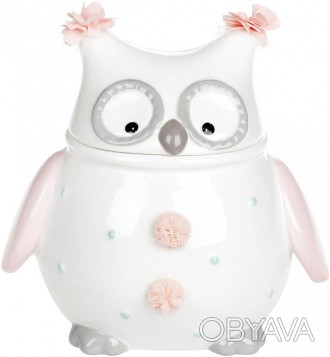 Банка для продуктов "Owl Family" выполнена в форме совушки. Размер: 17.1х13.3х15. . фото 1
