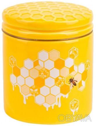 Банка для сыпучих продуктов "Sweet Honey". Размер: 10.2x10.2x12см. Объем: 480мл.. . фото 1