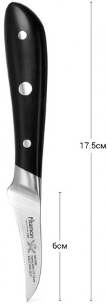 Нож для чистки овощей Fissman Hattori, длина лезвия 6см, длина ручки 11.5см. Ово. . фото 3