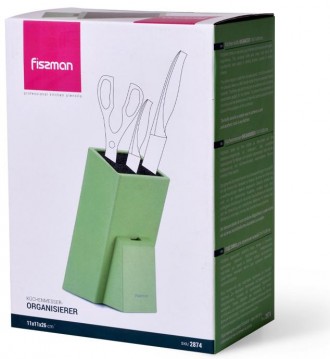 Подставка-колода Fissman Green надежно и безопасно сохранит лезвия Ваших кухонны. . фото 4