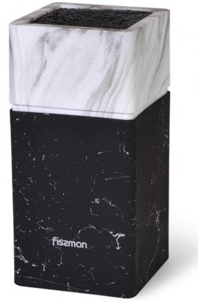 Подставка-колода Fissman Marble надежно и безопасно сохранит лезвия Ваших кухонн. . фото 2