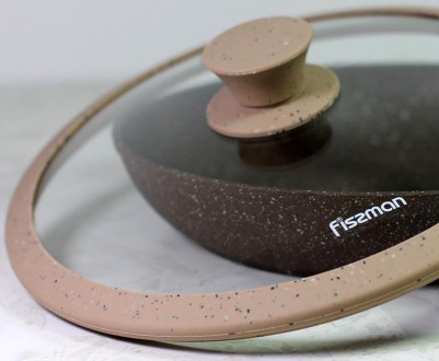 Крышка стеклянная Fissman ARCADES с силиконовым ободом - идеальна для посуды люб. . фото 3