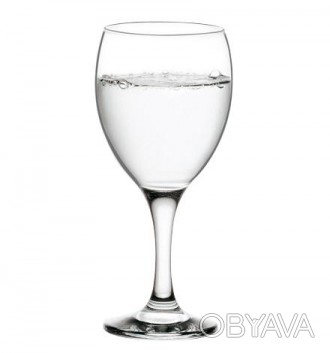 Небольшой стеклянный бокал для вина Imperial Plus на высокой ножке объёмом 190 м. . фото 1