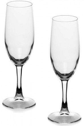 Набор 2 стеклянных бокала для шампанского Classique от компании Pasabahce. Высок. . фото 2