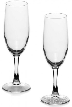 Набор 2 стеклянных бокала для шампанского Classique от компании Pasabahce. Высок. . фото 1