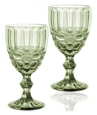 Набор винных бокалов Elodia Винтаж из цветного стекла. В наборе 6 бокалов, объем. . фото 2