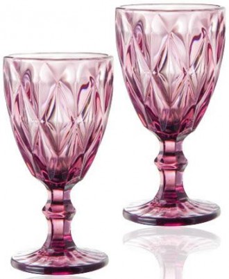 Набор винных бокалов Elodia Грани из цветного стекла. В наборе 6 бокалов, объем . . фото 2