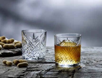 Набор 12 широких стеклянных стаканов Pasabahce Timeless для виски и прочих алког. . фото 4