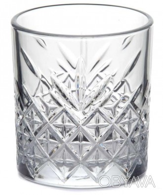Набор 12 широких стеклянных стаканов Pasabahce Timeless для виски и прочих алког. . фото 1