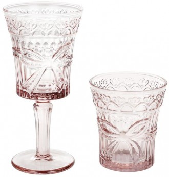 Набор 6 стеклянных стаканов "Бант" из коллекции Gothic Colored - утонченная посу. . фото 3