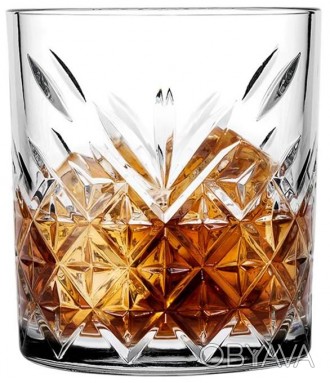 Набор 4 широких стеклянных стакана Pasabahce Timeless для виски и прочих алкогол. . фото 1