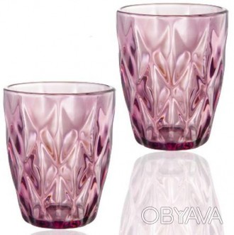 Набор стаканов Elodia Грани из цветного стекла. В наборе 6 стаканов, объем 280мл. . фото 1