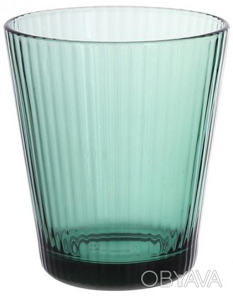 Набор 2 универсальных стеклянных стакана "Cape Green". Полный объем одного стака. . фото 1