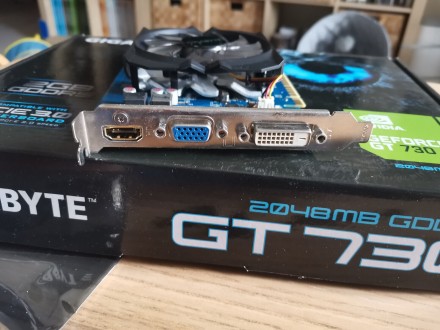 Состояние как новое !
Идеально рабочая Видеокарта Nvidia GeForce GT-730 2GB DDR. . фото 3