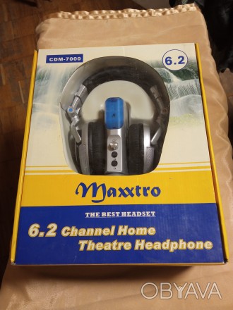 Наушники домашний кинотеатр 6.2 Maxxtro 6.2 Channel Home Theatre Headphone. CDM-. . фото 1