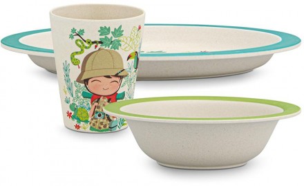 Детский набор посуды Fissman "Мальчик" из бамбукового волокна - чрезвычайно удоб. . фото 4