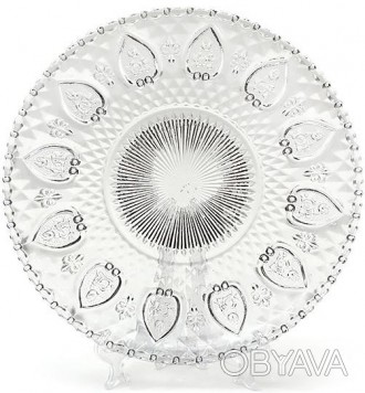Набор 6 стеклянных десертных тарелок "Ajour" Ø20см. Изготовлены из прозра. . фото 1