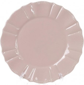 Набор обеденных тарелок Leeds Ceramics SUN (розовый пепельный). В наборе 6 кругл. . фото 2