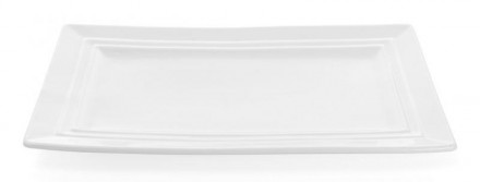Набор 6 прямоугольных тарелок "White City" - белоснежная коллекция столовой серв. . фото 2