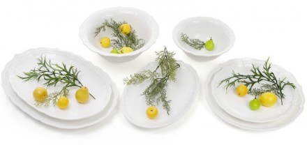 Набор 3 суповые тарелки из коллекции фарфоровой столовой посуды "White Prince". . . фото 4