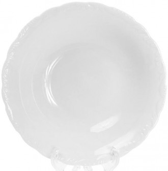 Набор 3 суповые тарелки из коллекции фарфоровой столовой посуды "White Prince". . . фото 3