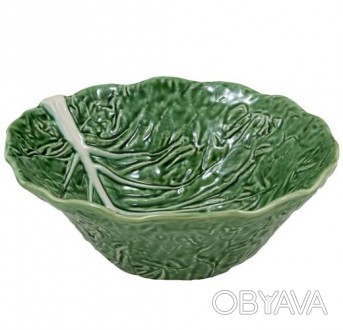 Вдохновение природы от Bordalo Pinheiro. Салатник из серии Cabbage. Напоминающий. . фото 1