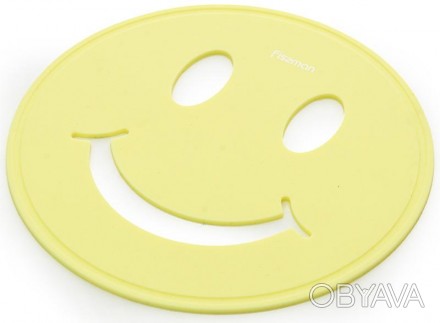 Силиконовая подставка под горячее Fissman Smile, диаметр 17см. Силикон устойчив . . фото 1