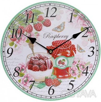 Часы настенные "Raspberry" (подвесные) - отлично будут смотреться в домашней кух. . фото 1