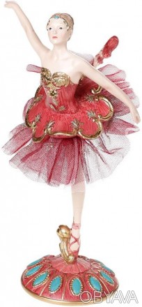 Декоративная фигура "Балерина" - бордо с бирюзой. Материал - полистоун (искусств. . фото 1