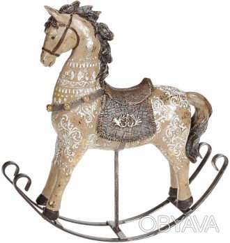 Декоративная статуэтка-качалка "Лошадка". Материал - полистоун (искусственный ка. . фото 1