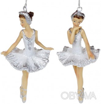 Набор 6 подвесных статуэток "Балерина". Материал - полистоун (искусственный каме. . фото 1