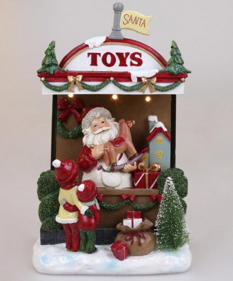 Новогодняя композиция «Santa's Toy Store» с LED подсветкой. Материал. . фото 3