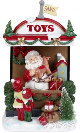 Новогодняя композиция «Santa's Toy Store» с LED подсветкой. Материал. . фото 1