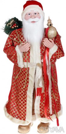 Фигура «Санта с подарками» (мягкая игрушка), красный с золотом. Мате. . фото 1