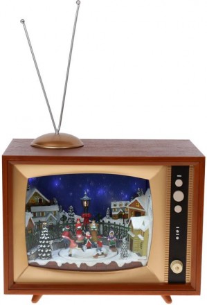 Декоративная статуэтка "Телевизор" с LED-подсветкой и движущимися элементами. Ма. . фото 2