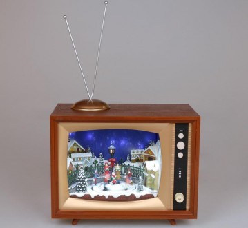 Декоративная статуэтка "Телевизор" с LED-подсветкой и движущимися элементами. Ма. . фото 3
