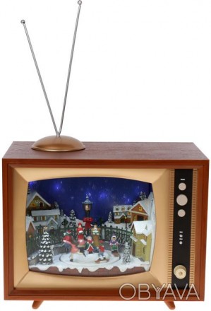 Декоративная статуэтка "Телевизор" с LED-подсветкой и движущимися элементами. Ма. . фото 1