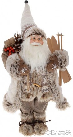 Новогодняя и рождественская фигура «Санта Клаус с Подарками и Лыжами&raquo. . фото 1